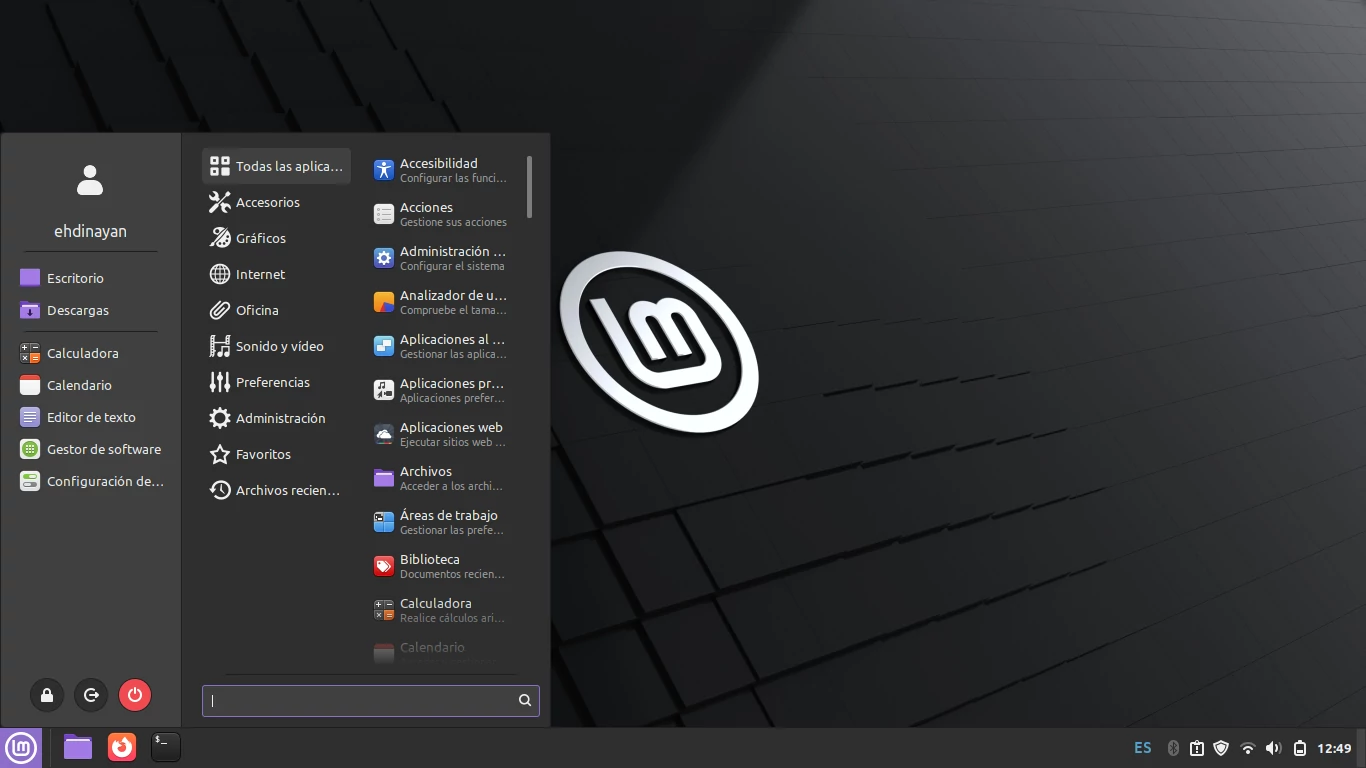 escritorio linux Mint